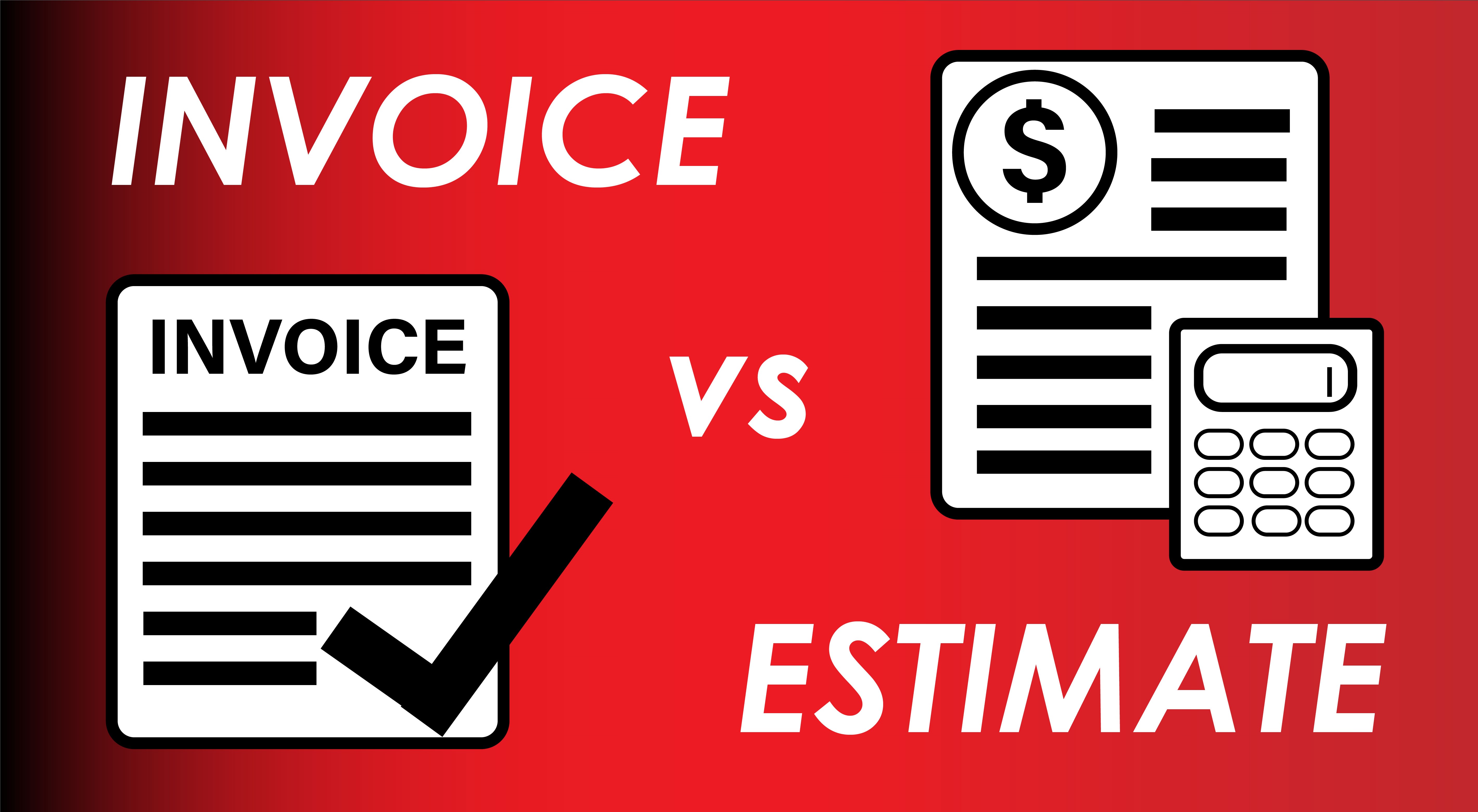 What is the difference between an invoice and an estimate