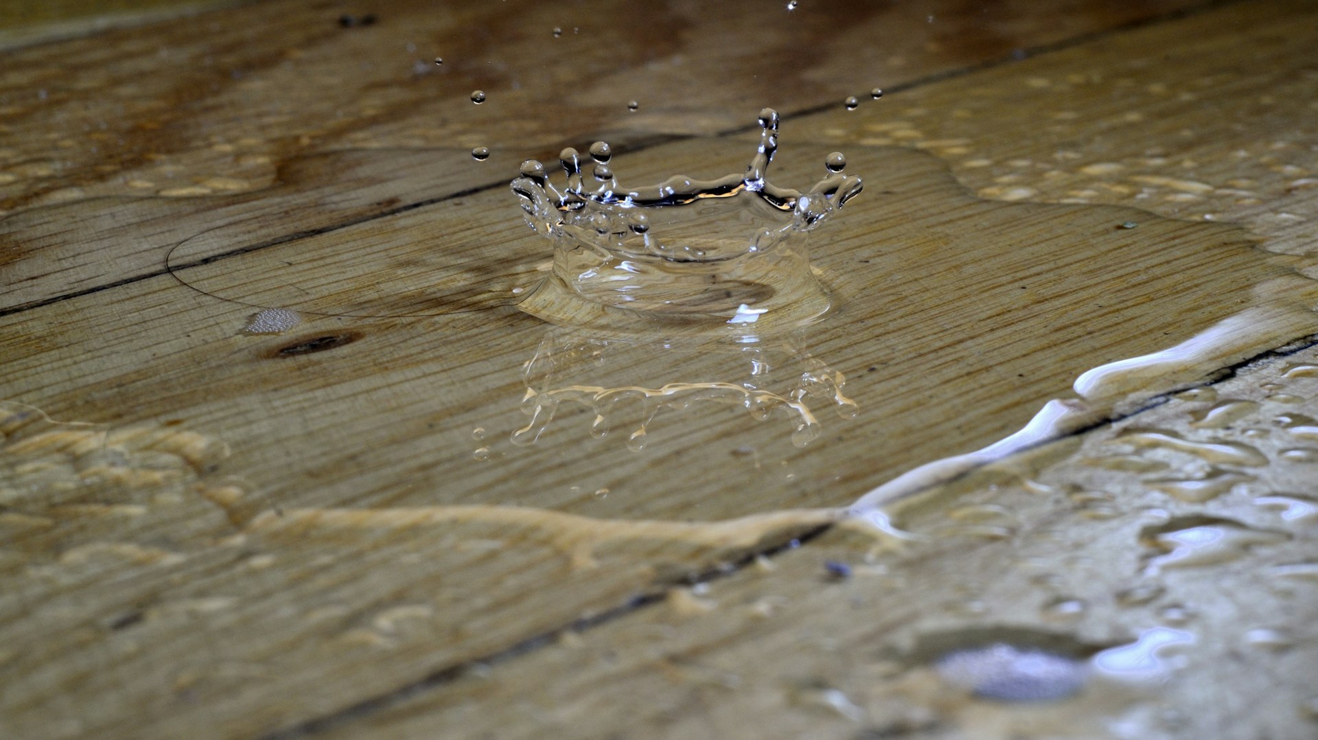 Water damage from roof leak